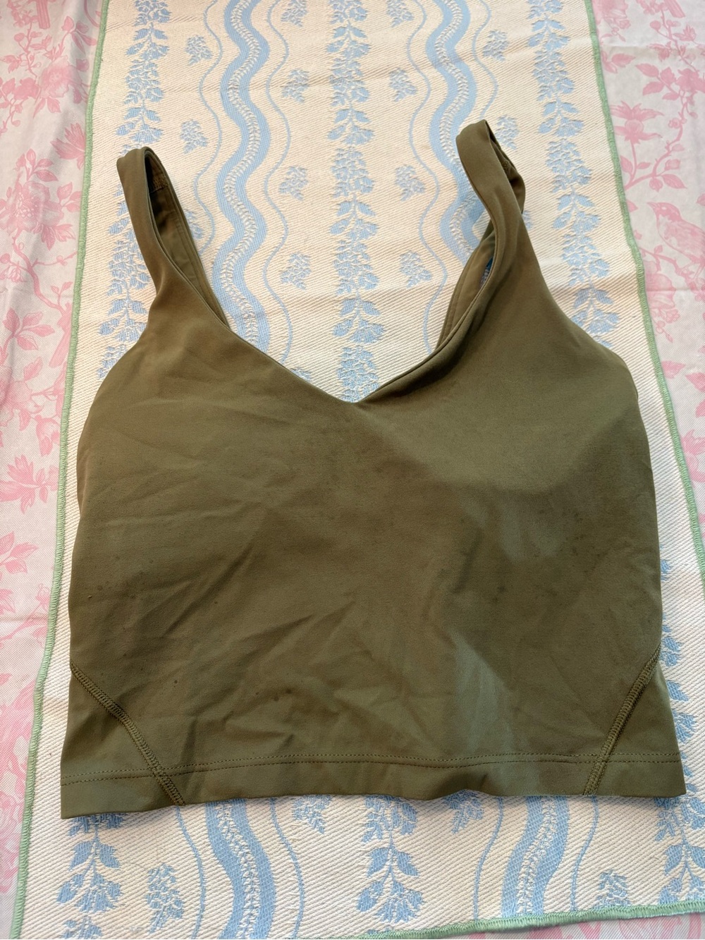 Lululemon Olive Green Seamless sports bra